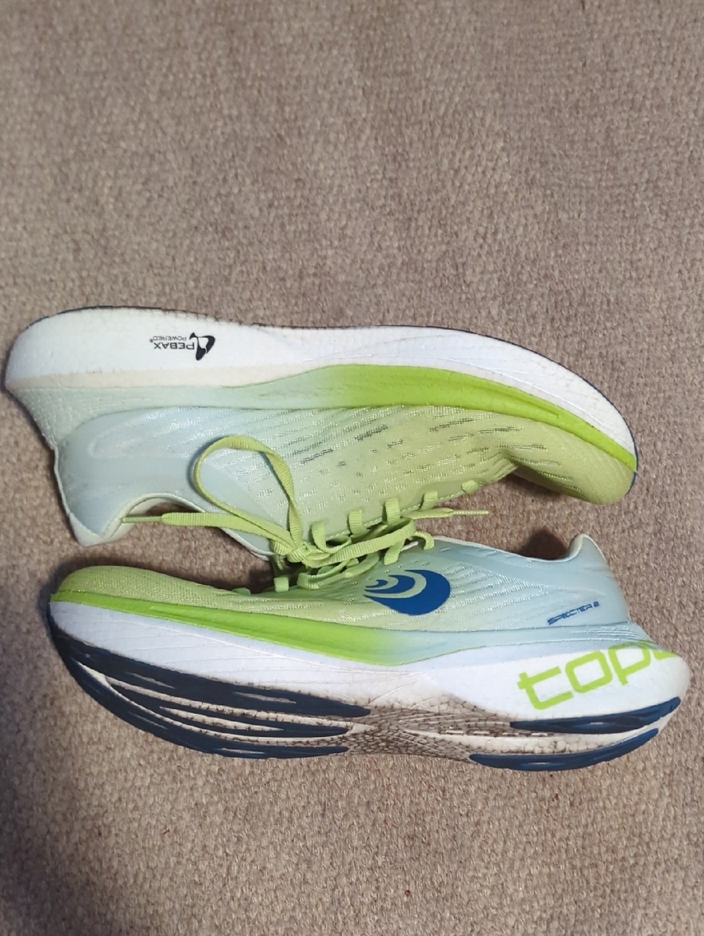 Mens Topo Athletics Specter 2 Running Shoes Blue/Green Size 12.. - Picture 2 of 9